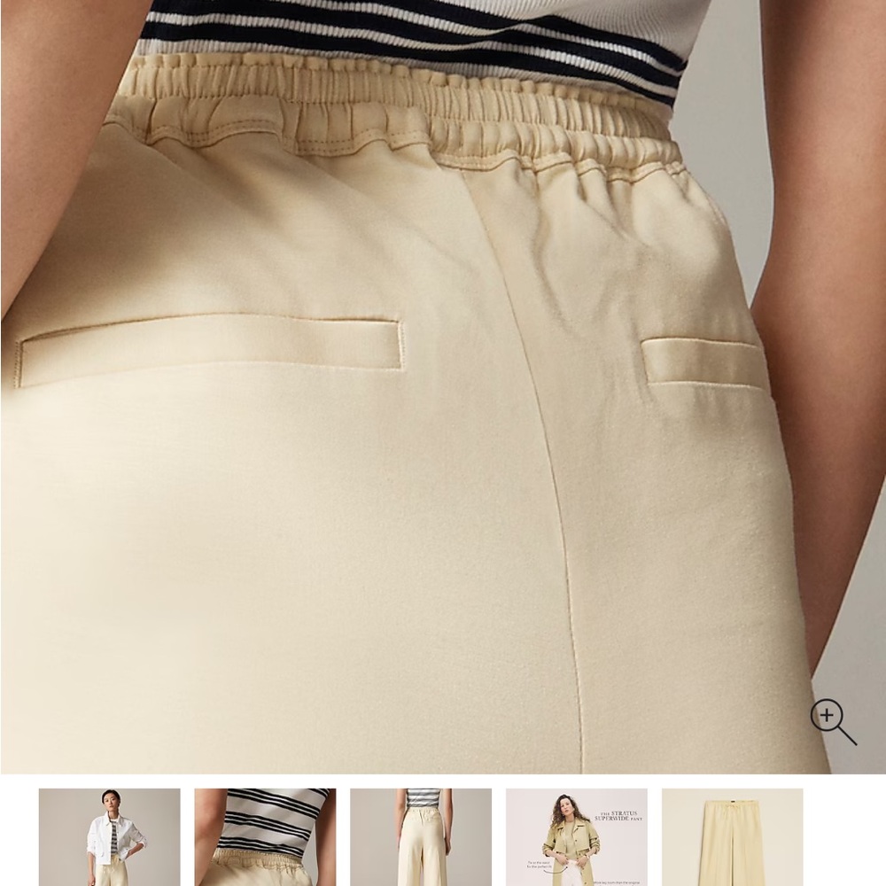 NWT J. Crew Superwide Stratus Pant in City Twill Size 4 Fits 6 - Picture 4 of 7